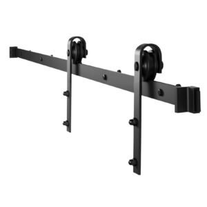 5ft sliding barn door hardware kit 330 lbs weight capacity compatible with 30 inches max width 1 38 to 1 34 inches thickness single sliding barn door durable track j shape rollerblack 5.jpg