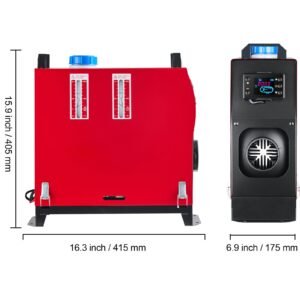 5kw diesel air heater all in one 12v diesel parking heater silencer 5000w diesel heater remote control with lcd switch for rv motorhome bus and trailer