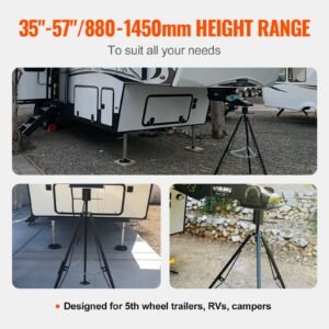 5th wheel tripod stabilizer 5000 lbs load capacity tripod fifth wheel stabilizer 35 57 adjustable height rv gooseneck stabilizer tripod jack for fifth wheel trailers rvs and campers 1.jpg