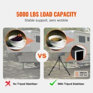 5th wheel tripod stabilizer 5000 lbs load capacity tripod fifth wheel stabilizer 35 57 adjustable height rv gooseneck stabilizer tripod jack for fifth wheel trailers rvs and campers 2.jpg