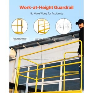 6 foot scaffolding safety guardrail rustproof solid carbon steel scaffold guard rail of 554 lbs load capacity baker style metal guardrails accessory system for scaffolding platform yellow 4.jpg