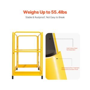6 foot scaffolding safety guardrail rustproof solid carbon steel scaffold guard rail of 554 lbs load capacity baker style metal guardrails accessory system for scaffolding platform yellow 5.jpg