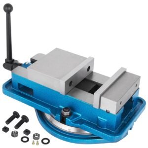6 Inch Heavy Duty Milling Vise Bench Clamp Vise High Precision Clamping Vise 6 Inch Jaw Width with 360 Degrees Swiveling Base CNC Vise