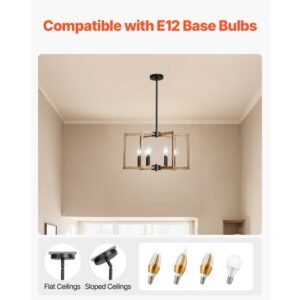 6 light chandelier metal farmhouse chandelier adjustable height dining room hanging light fixture for ceilings modern chandelier for bedroom foyer hall kitchen living room and entryway 4.jpg