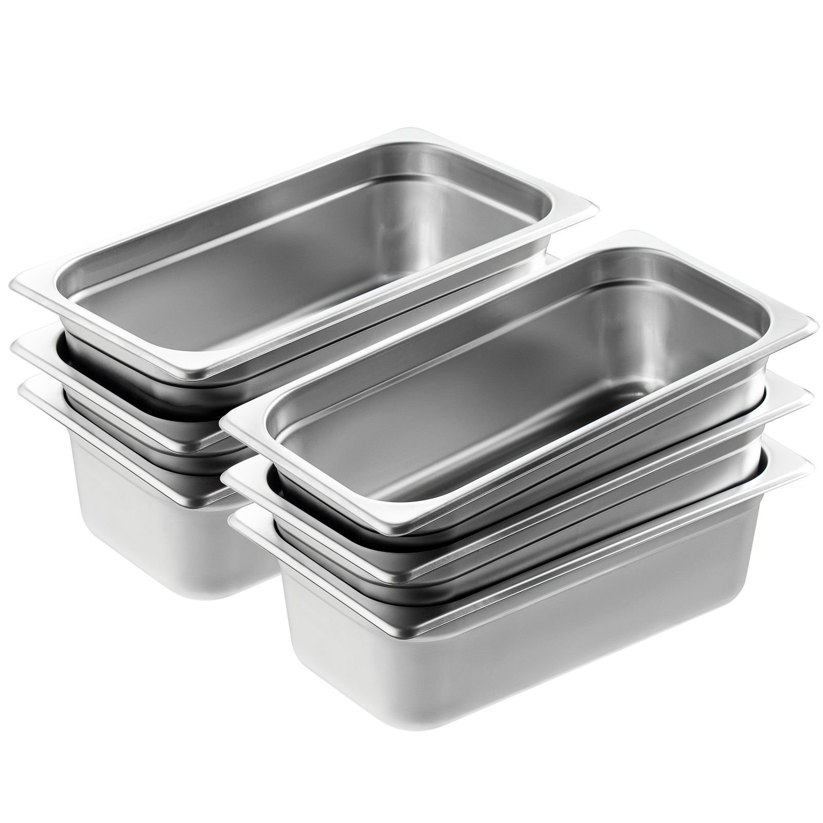 6 pack hotel pans 13 size anti jam steam pan 08mm thick stainless steel restaurant steam table pan 4 inch deep commercial table pan catering storage food pan for industrial scientific.jpg