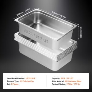 6 pack hotel pans full size anti jam steam pan 08mm thick stainless steel restaurant steam table pan 6 inch deep commercial table pan catering storage food pan for industrial scientific 3.jpg