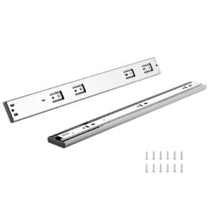6 Pairs of 20 Inch Drawer Slides Side Mount Rails, Heavy Duty Full Extension Steel Track, Soft-Close Noiseless Guide Glides Cabinet Kitchen Runners with Ball Bearing, 100 Lbs Load Capacity