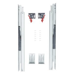 6 Pairs of 21 Inch Drawer Bottom Side Mount Rails, Heavy Duty Full Ball Bearing Extension Steel Track, Soft-Close Noiseless Guide Glides Cabinet Kitchen Runners with Locking Mechanism, 100 Lbs