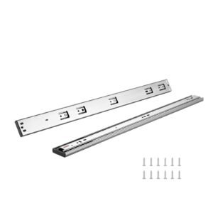 6 Pairs of 24 Inch Drawer Slides Side Mount Rails, Heavy Duty Full Extension Steel Track, Soft-Close Noiseless Guide Glides Cabinet Kitchen Runners with Ball Bearing, 100 Lbs Load Capacity