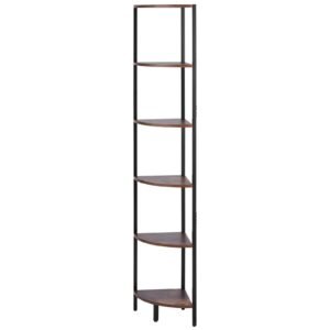 6 Tier Corner Shelf with LED Light, 68" Tall Corner Bookshelf with Storage Shelves for Collectibles, Display Shelf with Multi-color Lights Controlled Via RC/APP for Bedroom, Living Room, Office