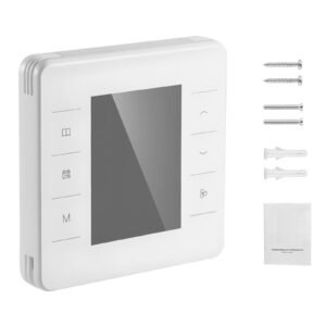 7-Day Programmable Thermostat, Home Thermostats for Heat Pump,Air Conditioner,Underfloor Heating, LED Screen with Backlight & 1Cool+1Heat,Energy-Efficient,Wide Temp Range,White