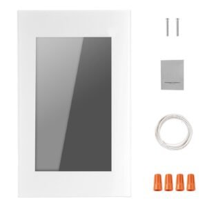 7-Day Programmable Thermostat, Home Thermostats for Radiant Underfloor Heating Cable, Heat Pump, with GFCI & Sensitive Sensor, LCD Touchscreen, Energy-Efficient, Gray-White (Without Wifi)