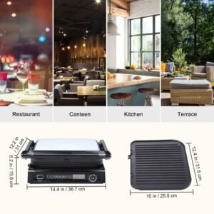 7 in 1 commercial electric griddle 144 1800w indoor countertop grill restaurant teppanyaki grill with non stick iron cooking plate 0 446 fahrenheit adjustable temp control 110v 4.jpg
