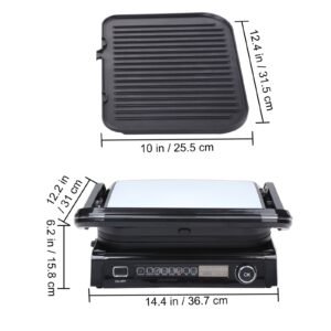 7 in 1 commercial electric griddle 144 1800w indoor countertop grill restaurant teppanyaki grill with non stick iron cooking plate 0 446 fahrenheit adjustable temp control 110v 5.jpg