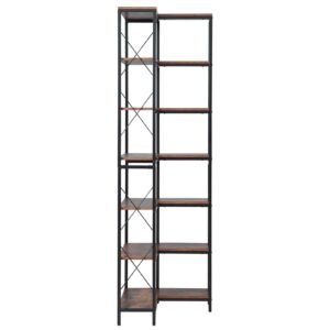 7 tier corner bookshelf 79 tall corner bookcase with heavy duty metal frame wooden shelves industrial reversible l shaped corner display shelf for bedroom living room office.jpg