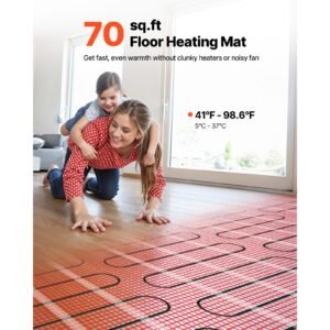 70 sqft self adhesive mesh floor heating mat system 120v electric radiant heated floor system with smart control thermostat alarm easy installation for tile stone vinyl 1.jpg