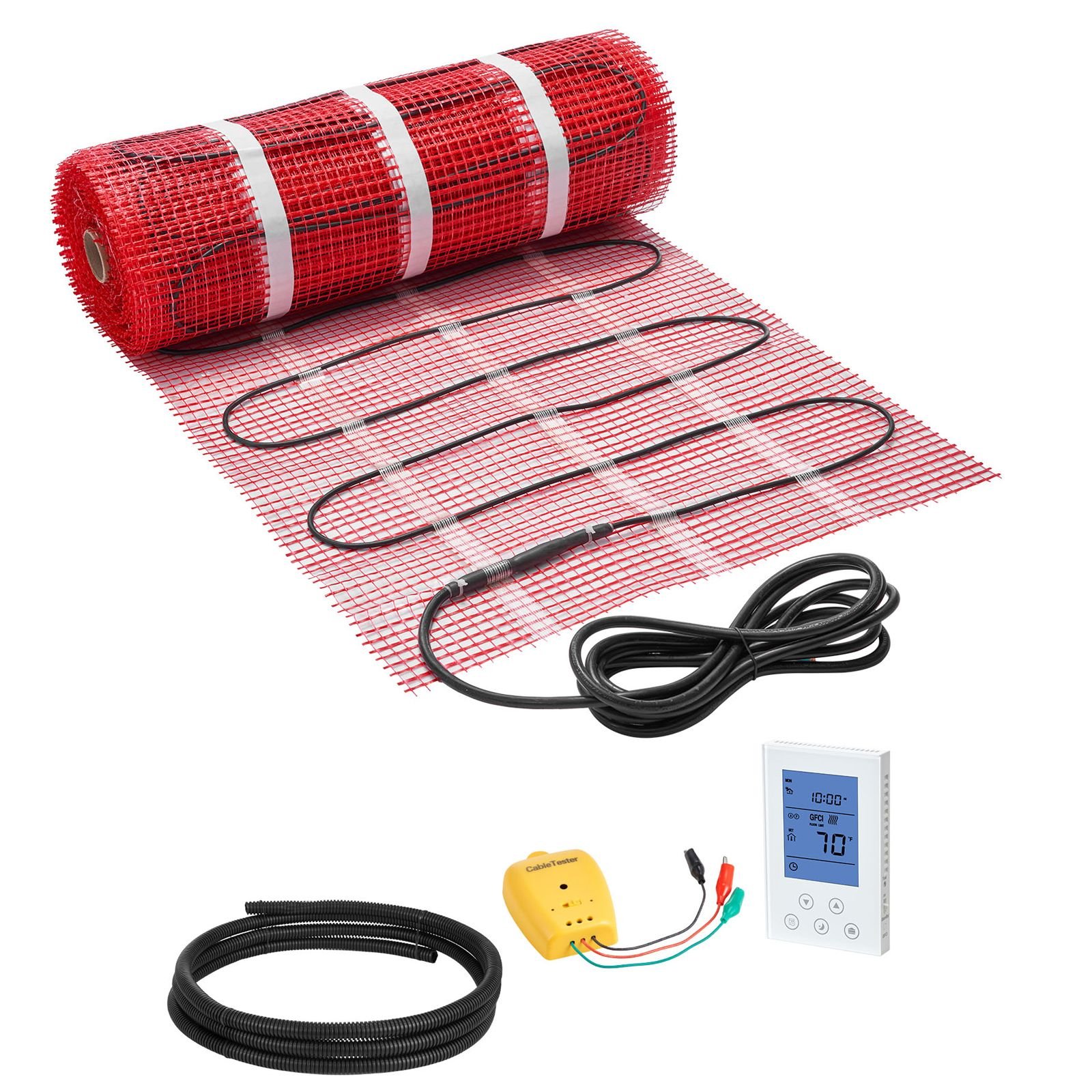 70 sqft self adhesive mesh floor heating mat system 120v electric radiant heated floor system with smart control thermostat alarm easy installation for tile stone vinyl.jpg