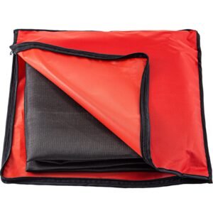 8 x 10 Ft Welding Blanket Black Fiberglass Blanket Portable Fiberglass Fire Retardant Blanket Welding Mat Welding Fireproof Thermal Resistant Insulation With Carry Bag