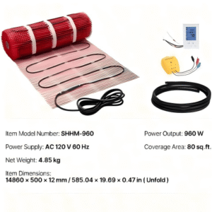 80 sqft self adhesive mesh floor heating mat system 120v electric radiant heated floor system with smart control thermostat alarm easy installation for tile stone vinyl.png