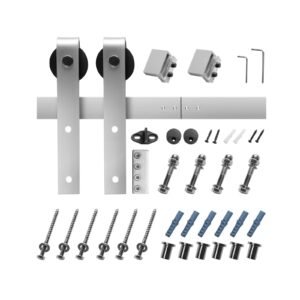 8ft sliding barn door hardware kit 330 lbs weight capacity compatible with 42 to 48 inches width 1 38 to 1 34 inches thickness single sliding barn door durable track j shape roller.jpg