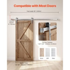8ft sliding barn door hardware kit 330 lbs weight capacity compatible with 42 to 48 inches width 1 38 to 1 34 inches thickness single sliding barn door durable track j shape roller 4.jpg