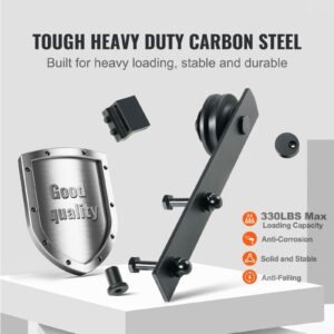 8ft sliding barn door hardware kit 330lbs loading heavy duty barn door track kit for single door fit 37 43ft wide and 13 18 thick door panel with smooth silent pulley i shape 2.jpg