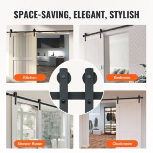 8ft sliding barn door hardware kit 330lbs loading heavy duty barn door track kit for single door fit 37 43ft wide and 13 18 thick door panel with smooth silent pulley i shape 5.jpg