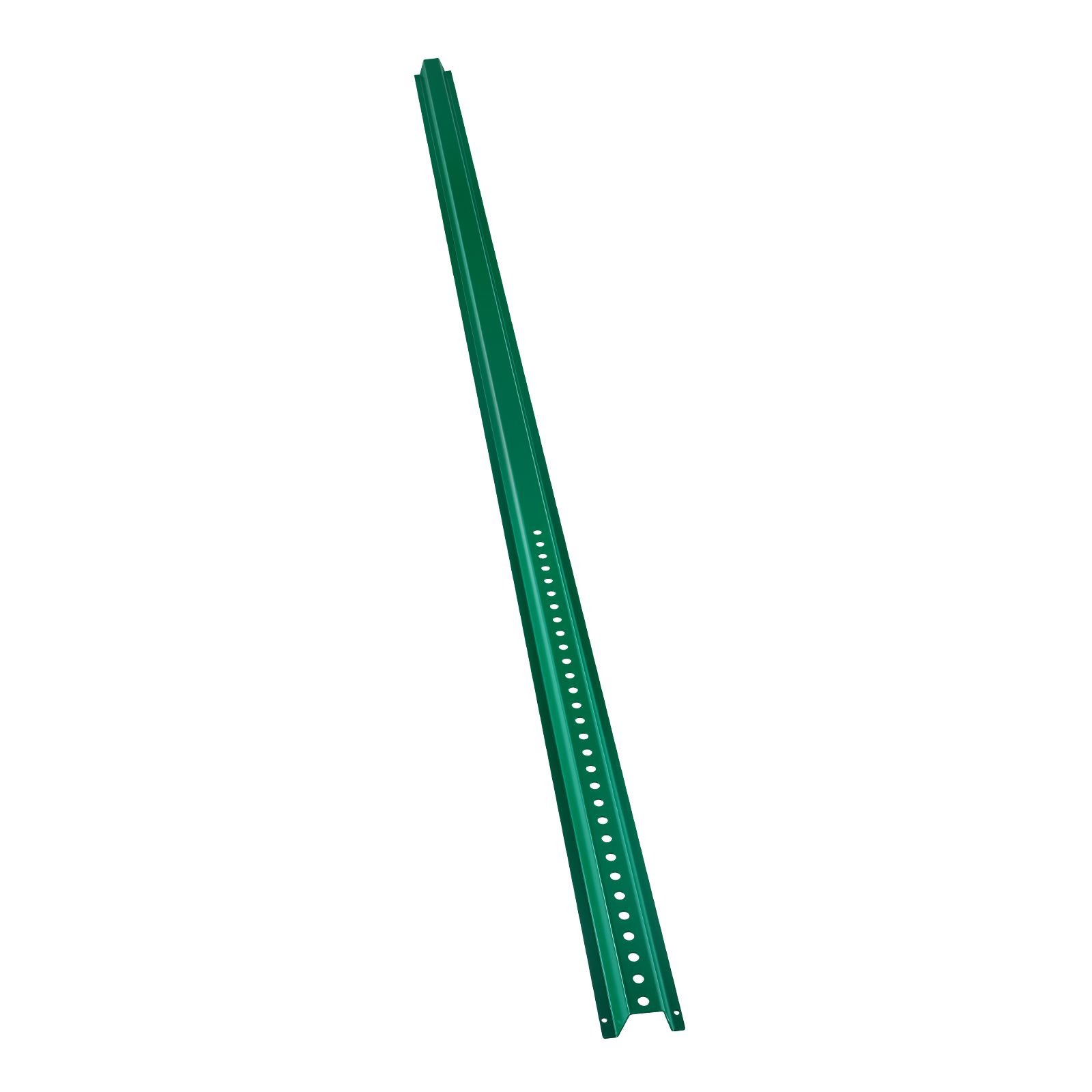 8ft u channel sign post, 4pack green heavy duty steel fixed fence post, steel fence u channel sign for garden, courtyard, farm or traffic intersection