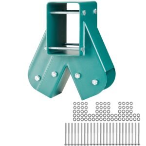 A-Frame Middle Swing Set Brackets, Heavy Duty Carbon Steel Swing Set Hardware with Mounting Hardware, DIY Swing Set Bracket Swing Set Kit for 4x4 Legs & 4x6 Beam, Green (3 Pcs)