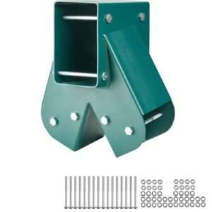 A-Frame Middle Swing Set Brackets, Heavy Duty Carbon Steel Swing with Mounting Hardware, DIY Swing Bracket Swing Kit for 4x4 (actual 3.7" x 3.7") Legs & 4x6 (3.7" x 5.7")Beam, Green (2 Pcs)