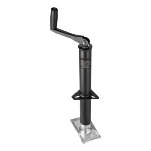 a frame trailer jack 2000 lbs dynamic load capacity trailer jack stand with handle rectangular footpad 15 inch vertical travel suitable for rv horse utility trailers yacht trailers.jpg