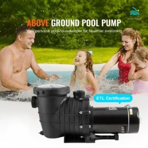 above ground pool pump 1hp 80 gpm max flow single speed swimming pool pump 110v240v 3450rpm 344ft max head pool pump with filter basket for above ground pools hot tubs spas 1.jpg