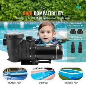 above ground pool pump 1hp 80 gpm max flow single speed swimming pool pump 110v240v 3450rpm 344ft max head pool pump with filter basket for above ground pools hot tubs spas 3.jpg