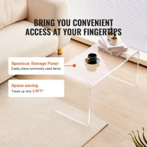 acrylic coffee table c shaped clear acrylic end table 163 inch high transparent acrylic side table for coffee drink food snack used in living room courtyard terrace 1.jpg