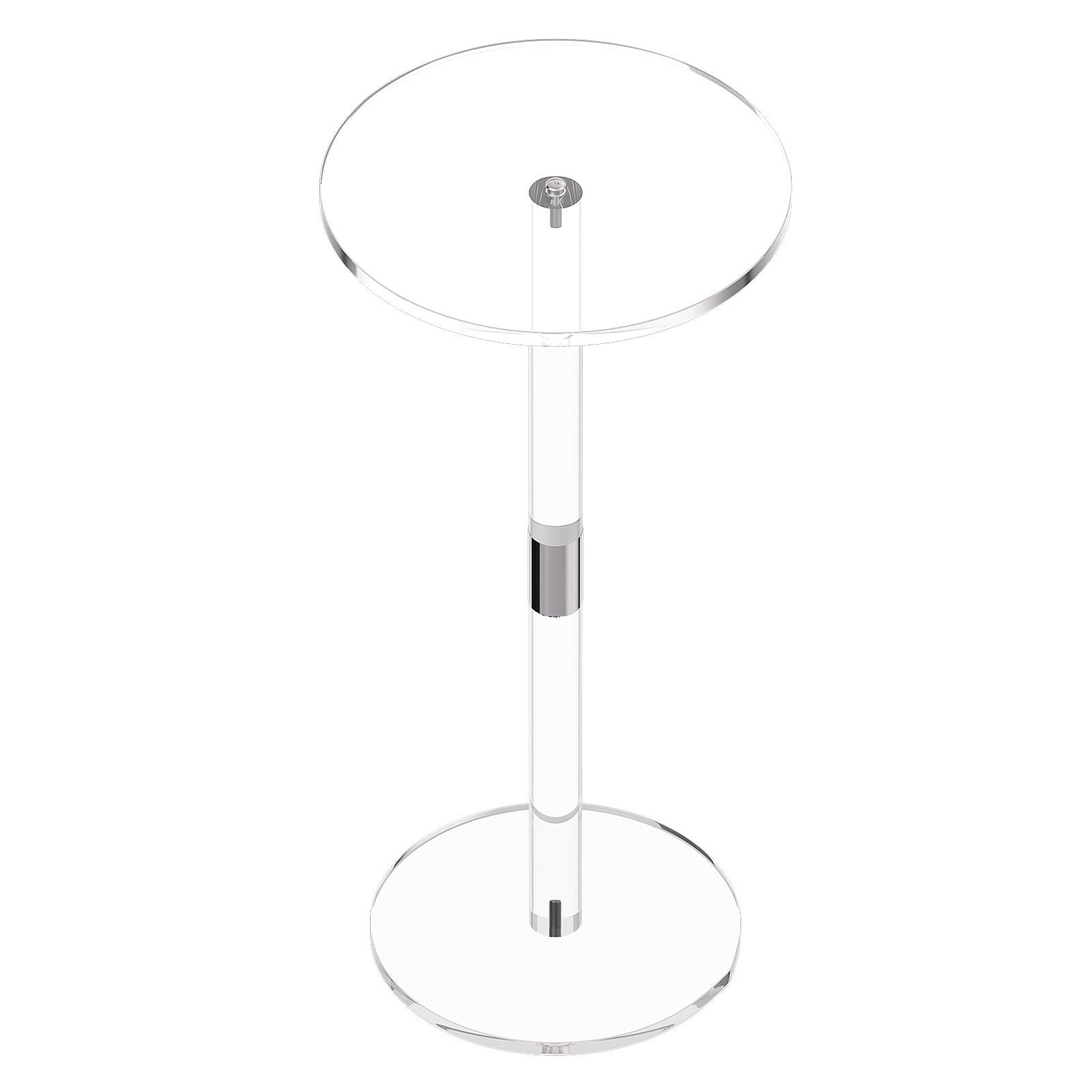 acrylic drink table clear end table round top with solid post modern acrylic cake table stand transparent side desk for coffee drink food snack easy assembly 10 x 10 x 213 in clear.jpg