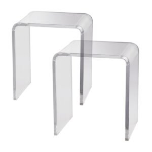 acrylic end table 2 pcs c shaped lucite side tables clear acrylic side table for drink food snack used in living room bedroom and study 5.jpg