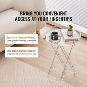 acrylic folding tray table acrylic end table with folding x leg clear acrylic side table for coffee drink food snack used in living room bedroom and study 1.jpg