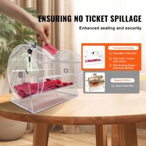 acrylic raffle drumprofessional raffle ticket spinning cage with 2 keys transparent lottery spinning drawing holds 5000 tickets or 200 raffle balls raffle ticket box for lottery games bingo 3.jpg