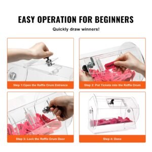 acrylic raffle drumprofessional raffle ticket spinning cage with 2 keys transparent lottery spinning drawing holds 5000 tickets or 200 raffle balls raffle ticket box for lottery games bingo 4.jpg
