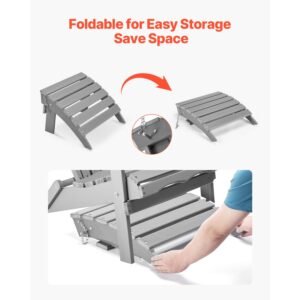 adirondack ottoman 169l x 189w x 13h inch hdpe plastic folding adirondack ottoman weather resistant foot rest for adirondack chair widely used for outside porch pool lawn backyard gray 4.jpg