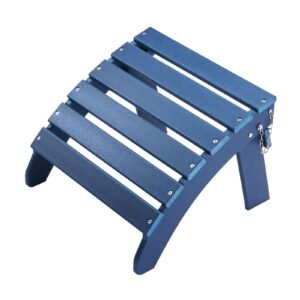 adirondack ottoman 187l x 189w x 138h inch hdpe plastic folding adirondack ottoman weather resistant foot rest for adirondack chair widely used for outside porch pool lawn backyard blue 2.jpg