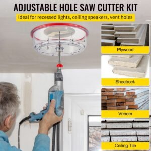 adjustable hole saw cutter kit 1 58 to 11 13 16 40 300 mm recessed hole saw with pc dust shield two replaceable pilot drill bits for recessed lights ceiling speakers vent holes 1.jpg