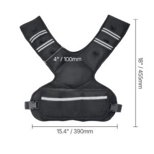 adjustable weighted vest 20 32lb weight vest with 6 ironsand weights and reflective stripe body weight vest exercise set for men women workout equipment for strength training running jogging 4.jpg