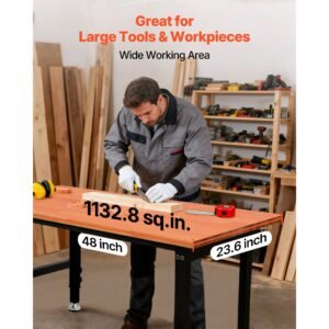 adjustable workbench 1500 lbs capacity 48 x 24 inch oak wood top workbench with 263 402 inch height adjustment heavy duty hardwood worktable for garage workshop home office commercial 3.jpg