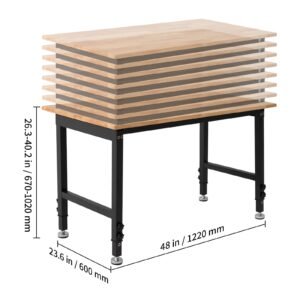 adjustable workbench 1500 lbs capacity 48 x 24 inch oak wood top workbench with 263 402 inch height adjustment heavy duty hardwood worktable for garage workshop home office commercial 5.jpg