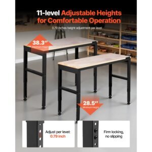 adjustable workbench 2000 lbs capacity 48 x 20 inch heavy duty work bench with 285 383 inches height adjustment garage workbench with power outlets suitable for office garage workshop 2.jpg