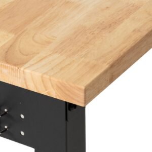 adjustable workbench 5000 lbs capacity 72 x 24 inch oak wood top workstation with 4 ac outlets 2 usb ports heavy duty hardwood worktable for garage workshop home office commercial 1.jpg