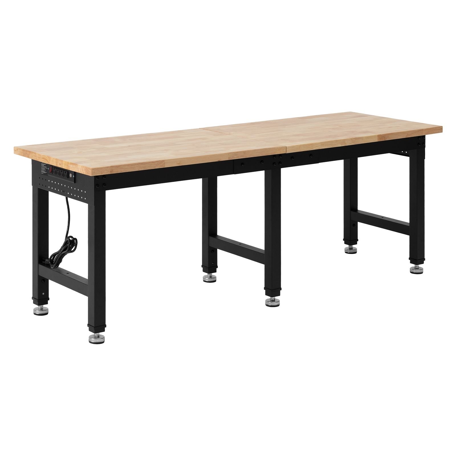 adjustable workbench 5000 lbs capacity 72 x 24 inch oak wood top workstation with 4 ac outlets 2 usb ports heavy duty hardwood worktable for garage workshop home office commercial.jpg