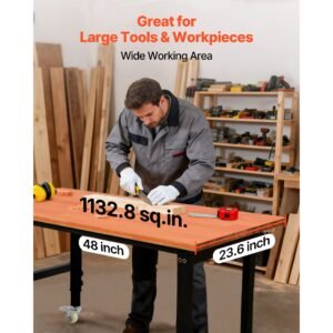 adjustable workbench on wheels 1500 lbs capacity 48 x 24 inch oak wood top workbench with 285 423 inch height adjustment heavy duty hardwood worktable for garage workshop home office 2.jpg