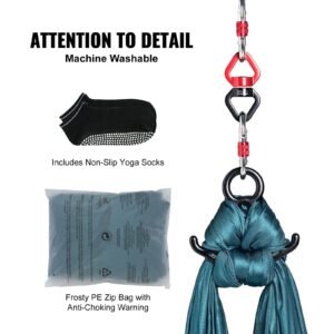 aerial silk yoga swing 87 yards aerial yoga hammock kit with 100gsm nylon fabric full rigging hardware easy set up guide antigravity flying for all levels fitness bodybuilding green 5.jpg
